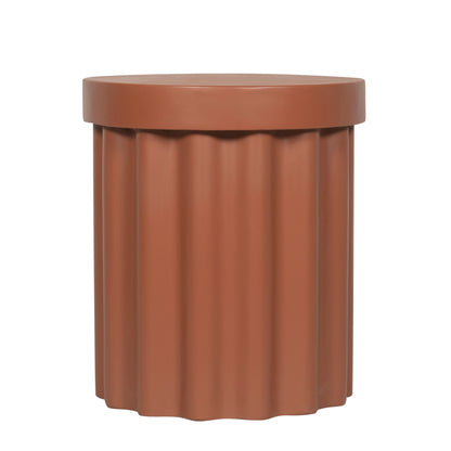 40cm Concrete Side Table - Terracotta
