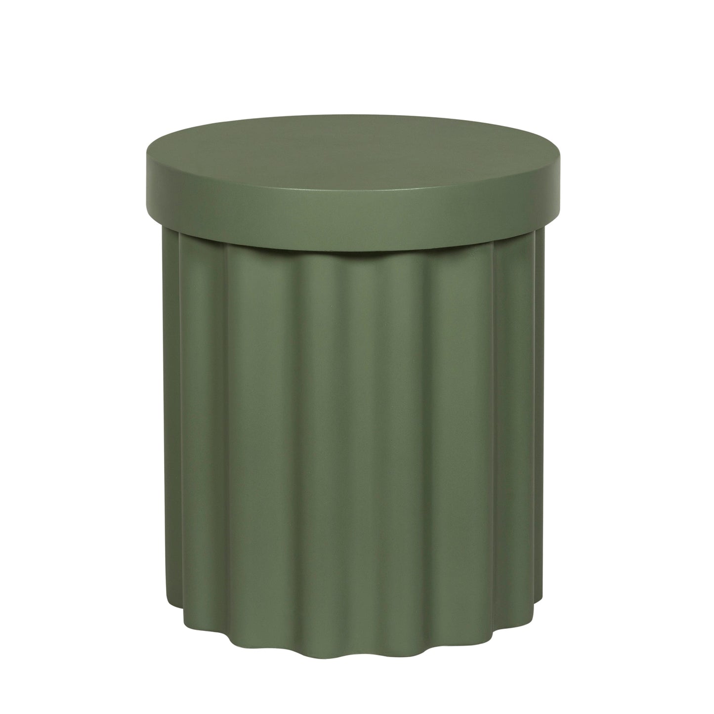 40cm Concrete Side Table - Green