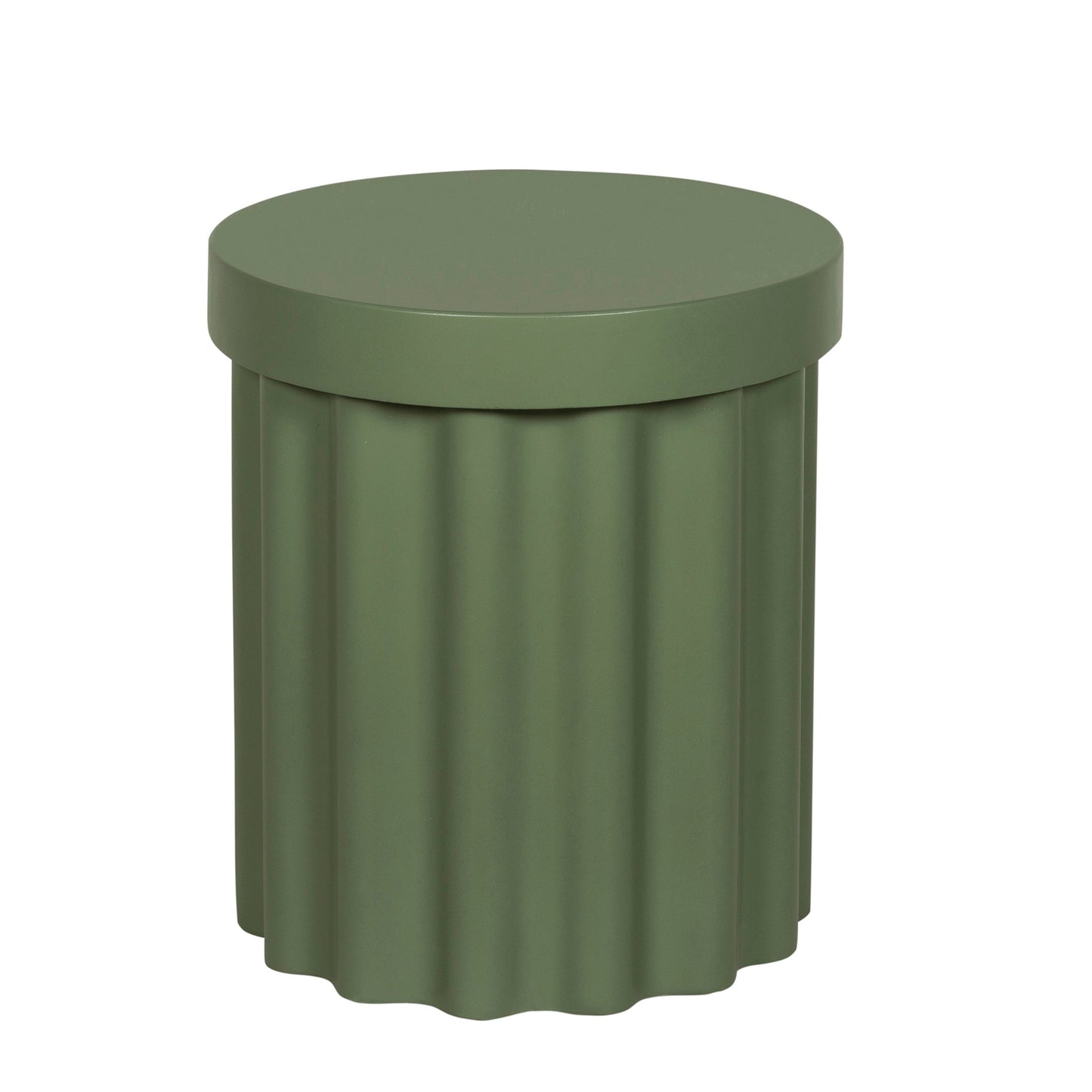 40cm Concrete Side Table - Green