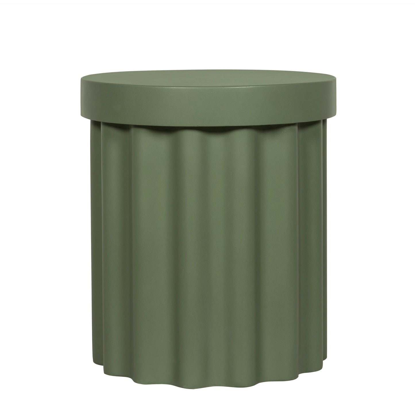 40cm Concrete Side Table - Green