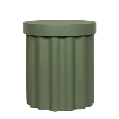 40cm Concrete Side Table - Green