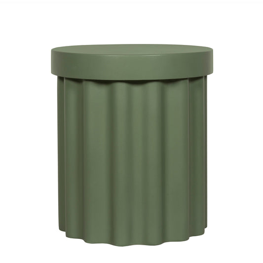 40cm Concrete Side Table - Green