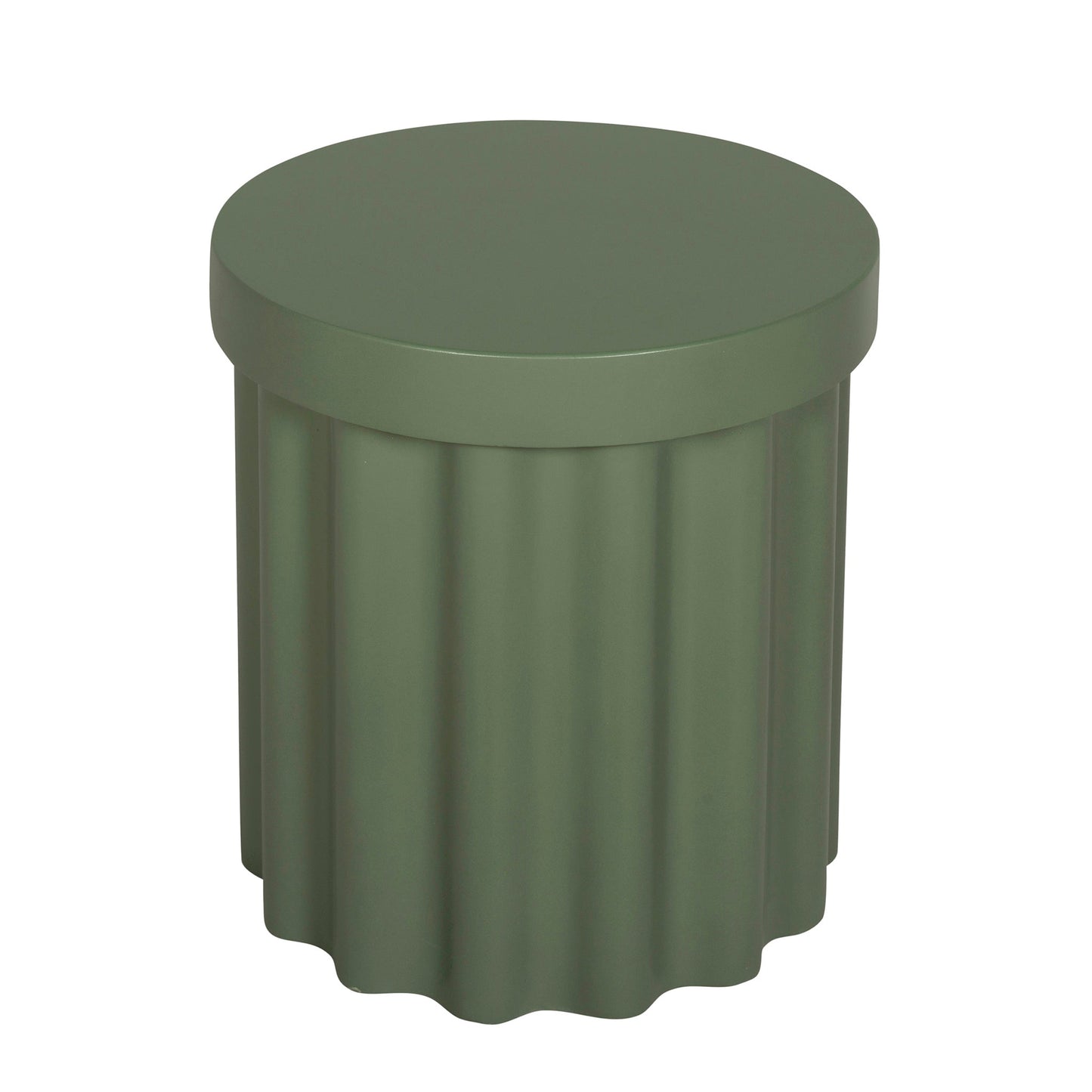 40cm Concrete Side Table - Green