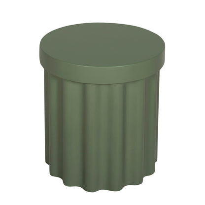 40cm Concrete Side Table - Green