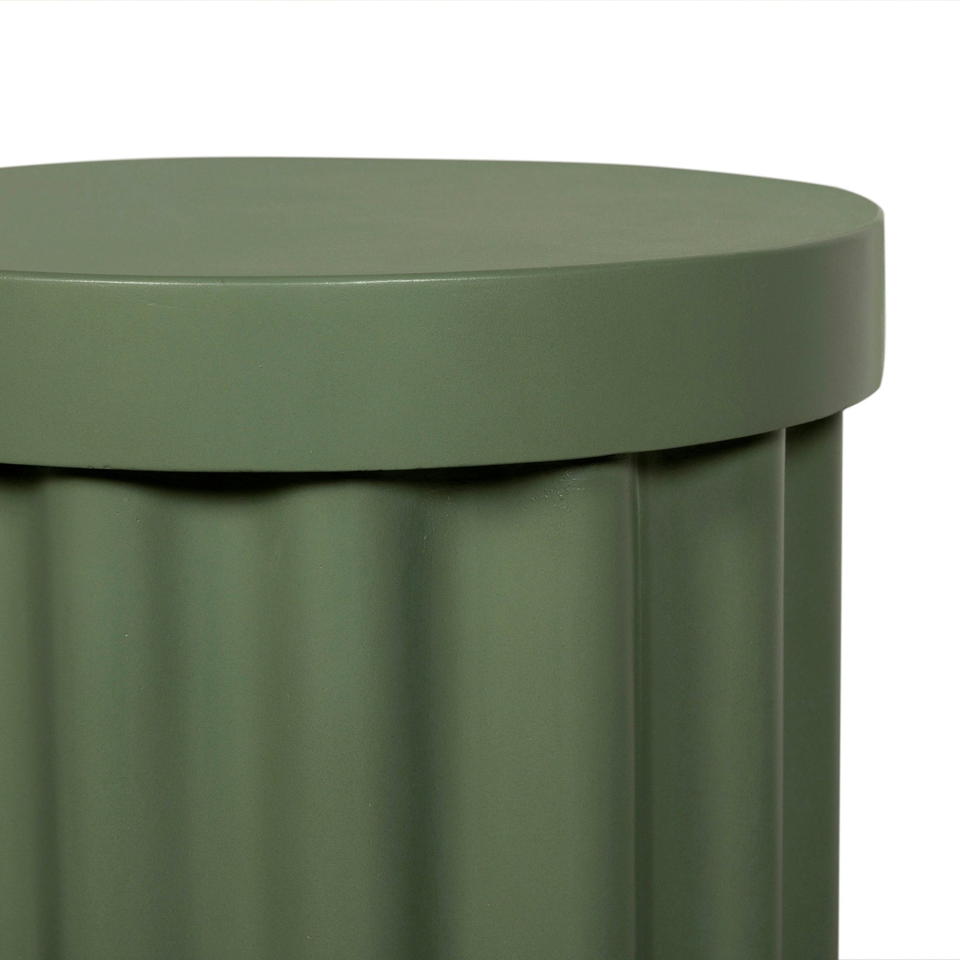 40cm Concrete Side Table - Green