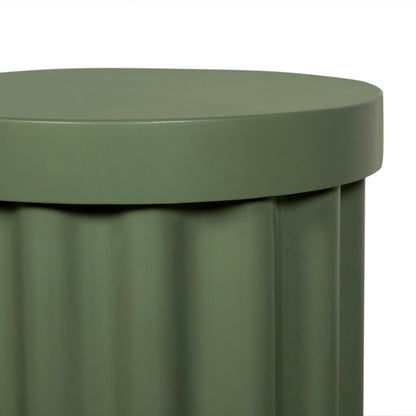 40cm Concrete Side Table - Green