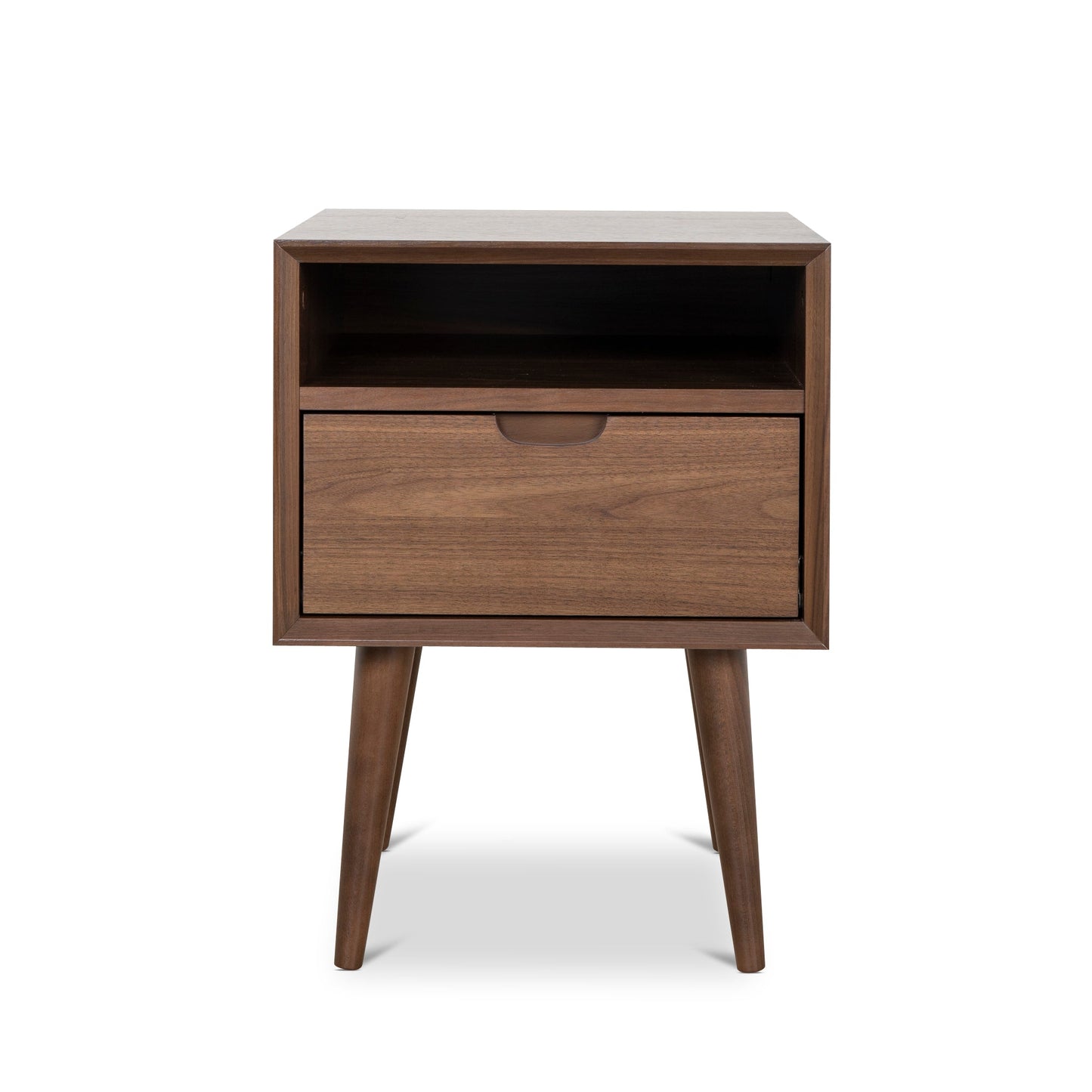 SQ Wooden Bedside Table - Walnut