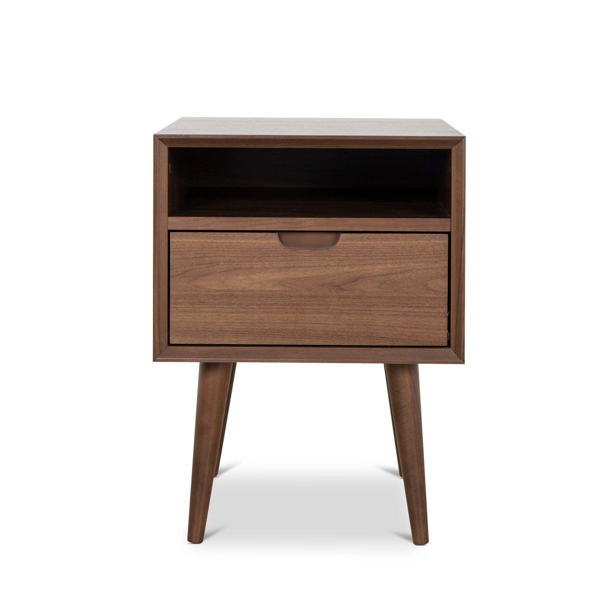SQ Wooden Bedside Table - Walnut