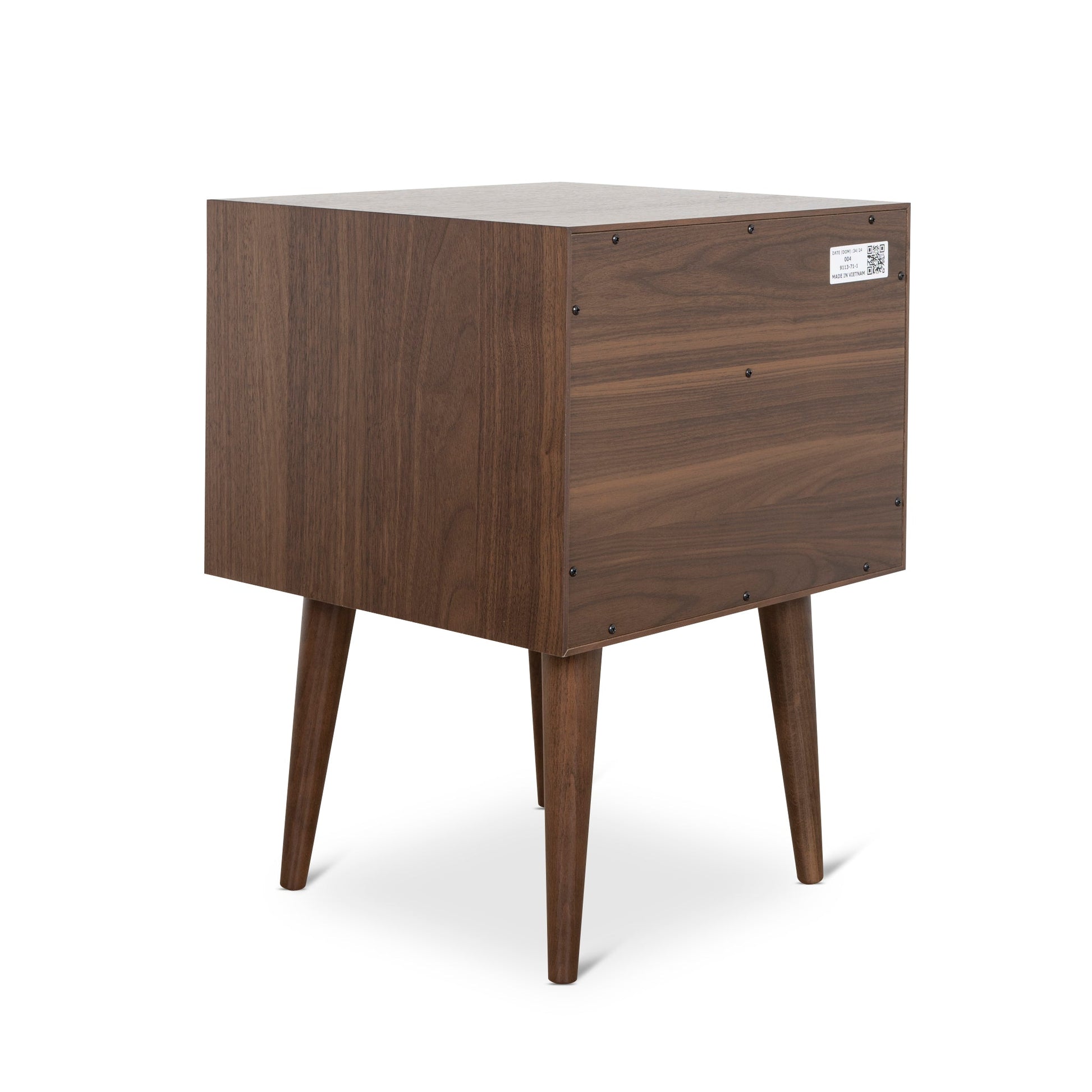 SQ Wooden Bedside Table - Walnut