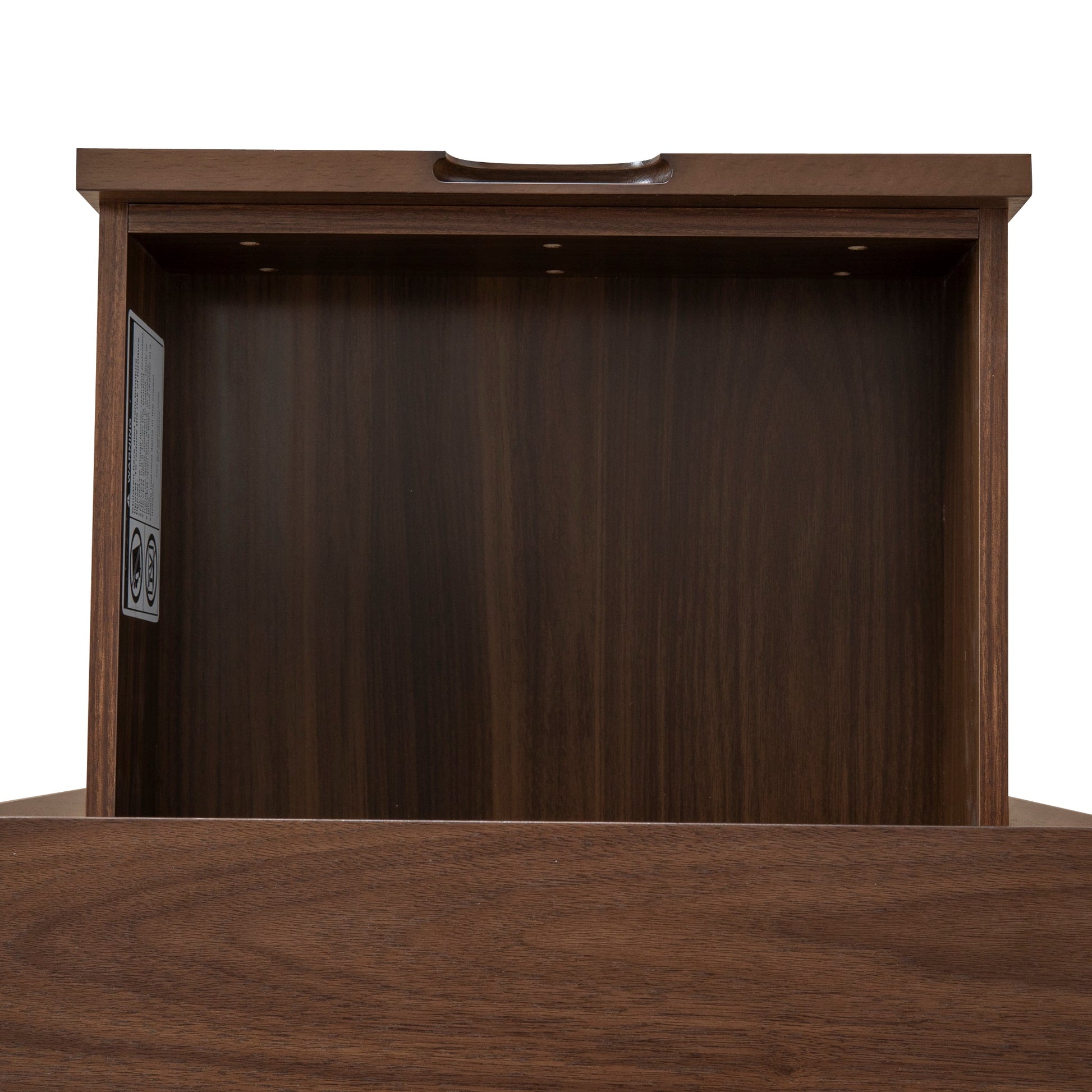 SQ Wooden Bedside Table - Walnut