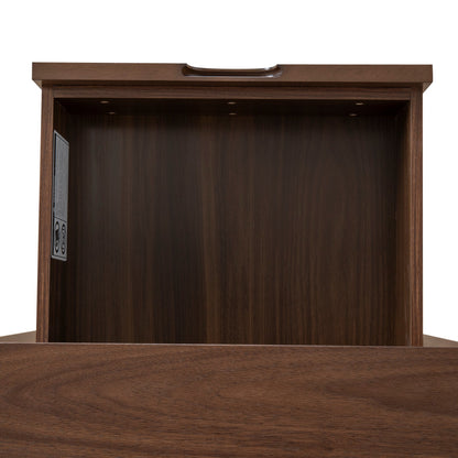 SQ Wooden Bedside Table - Walnut