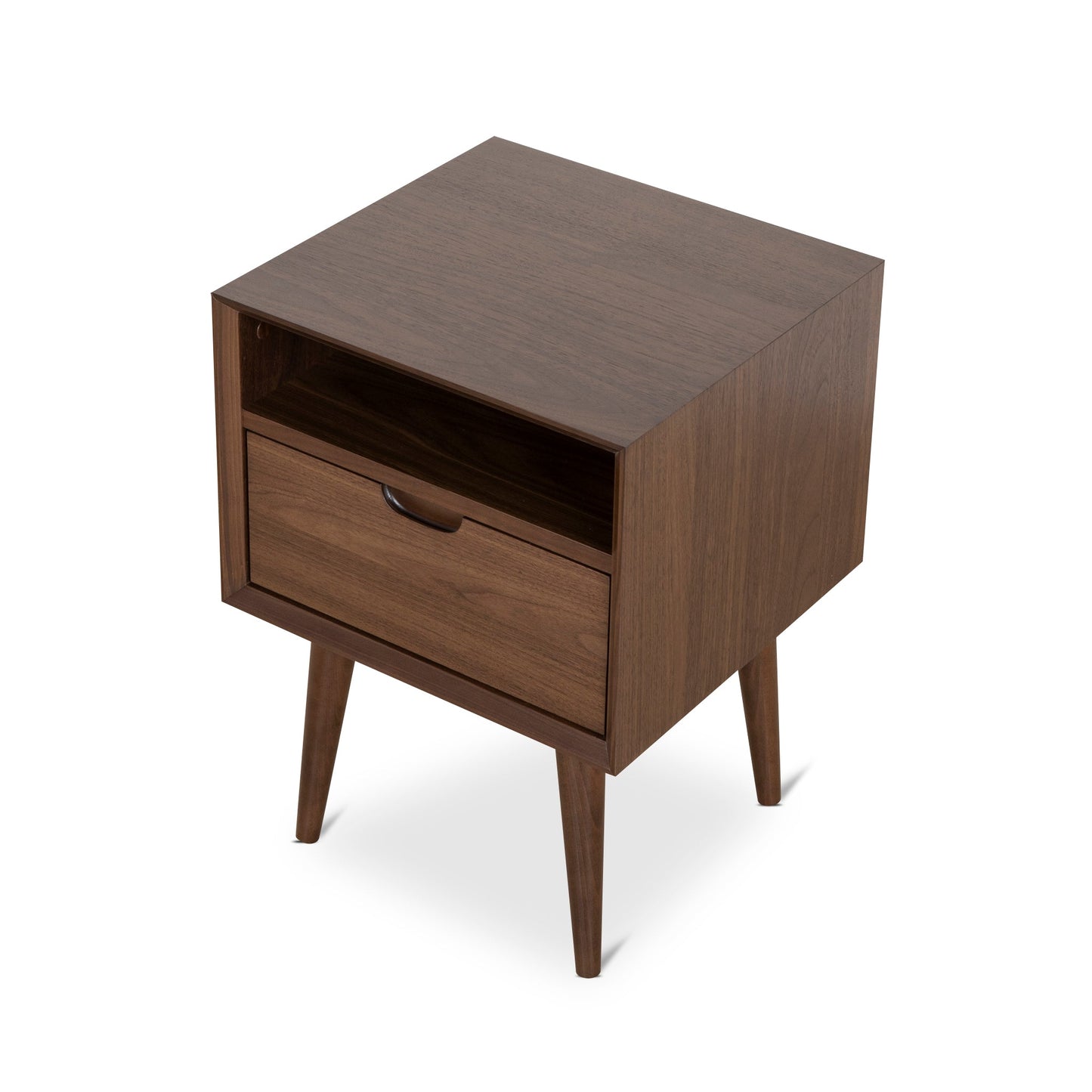 SQ Wooden Bedside Table - Walnut