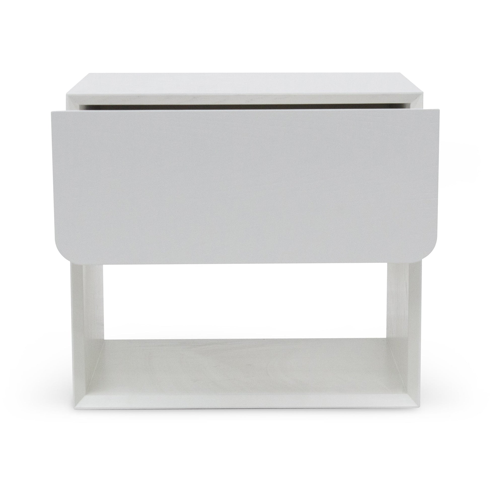 Oak Bedside Table - White