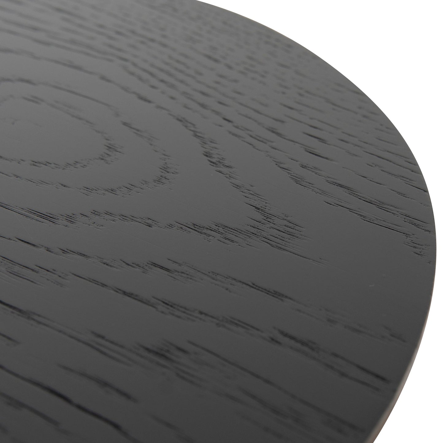 Round Side Table - Black Oak