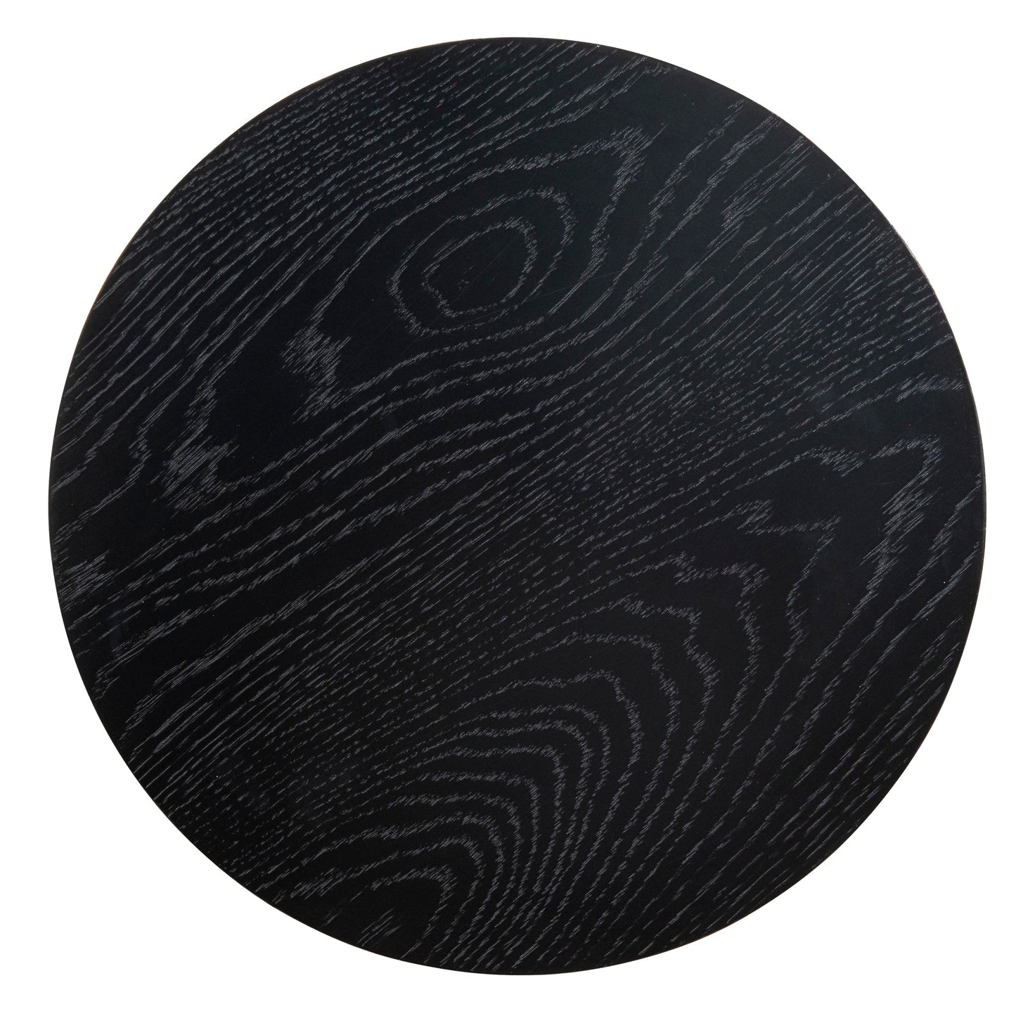 Round Side Table - Black Oak