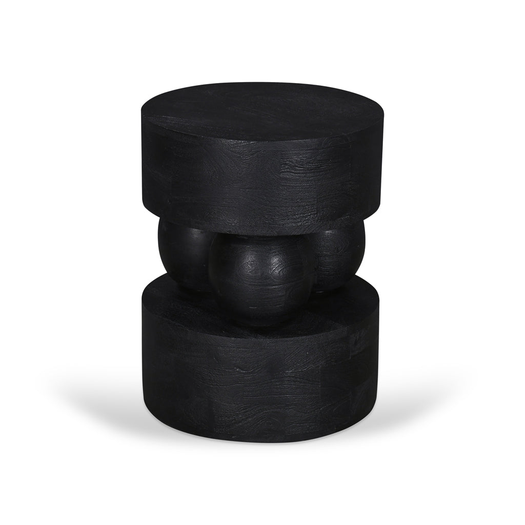 40cm Round Side Table - Black