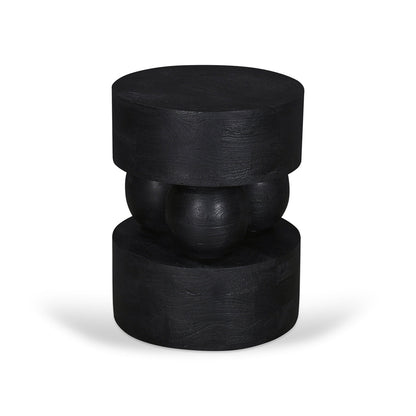 40cm Round Side Table - Black