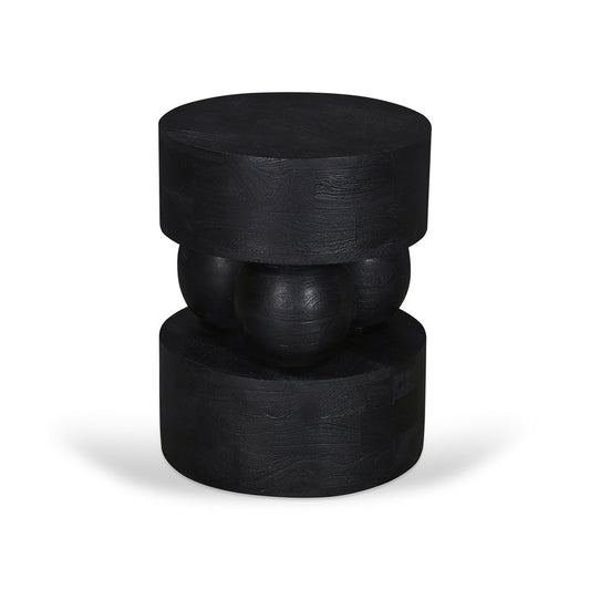 40cm Round Side Table - Black
