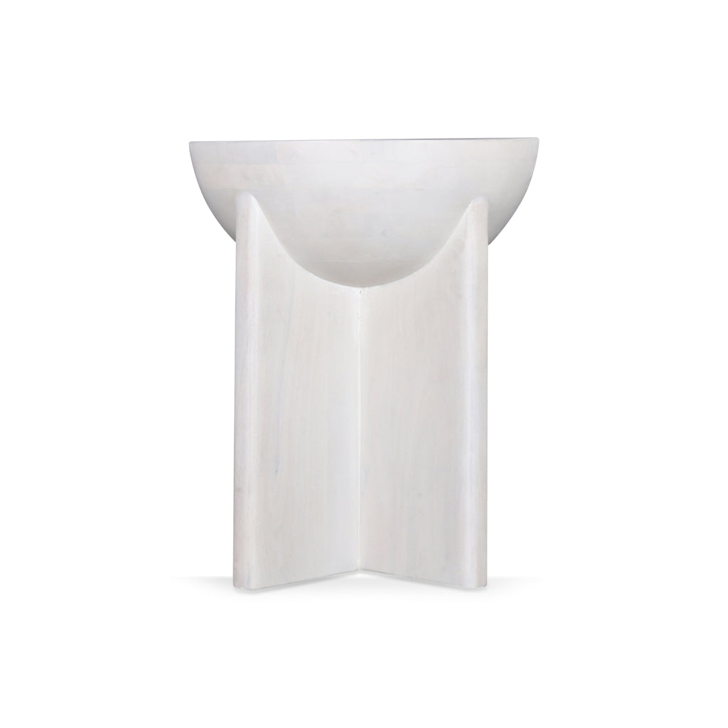 40cm Round Side Table - Cafe White