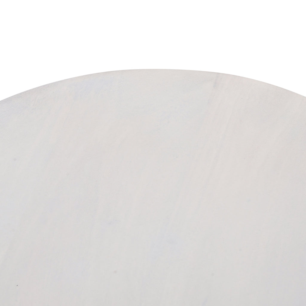 38cm Round Side Table - Cafe White