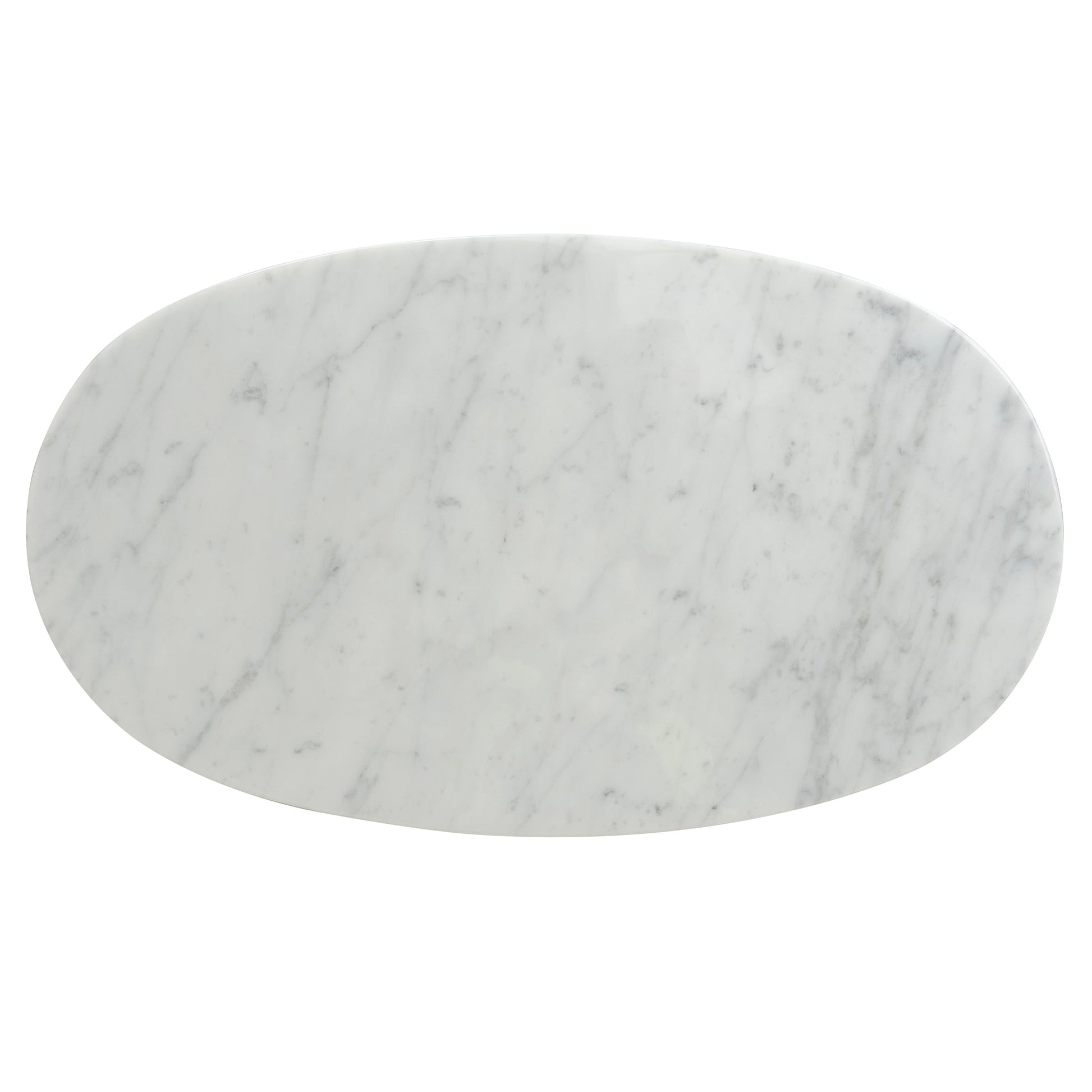60cm Marble Side Table - White Base