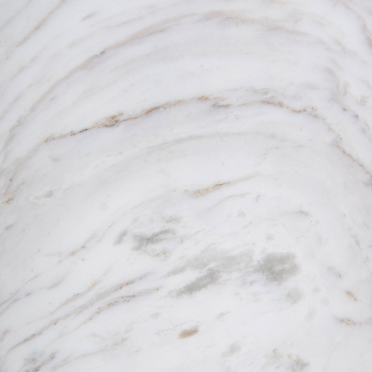45cm Brushed Gold Side Table - Carrara Marble