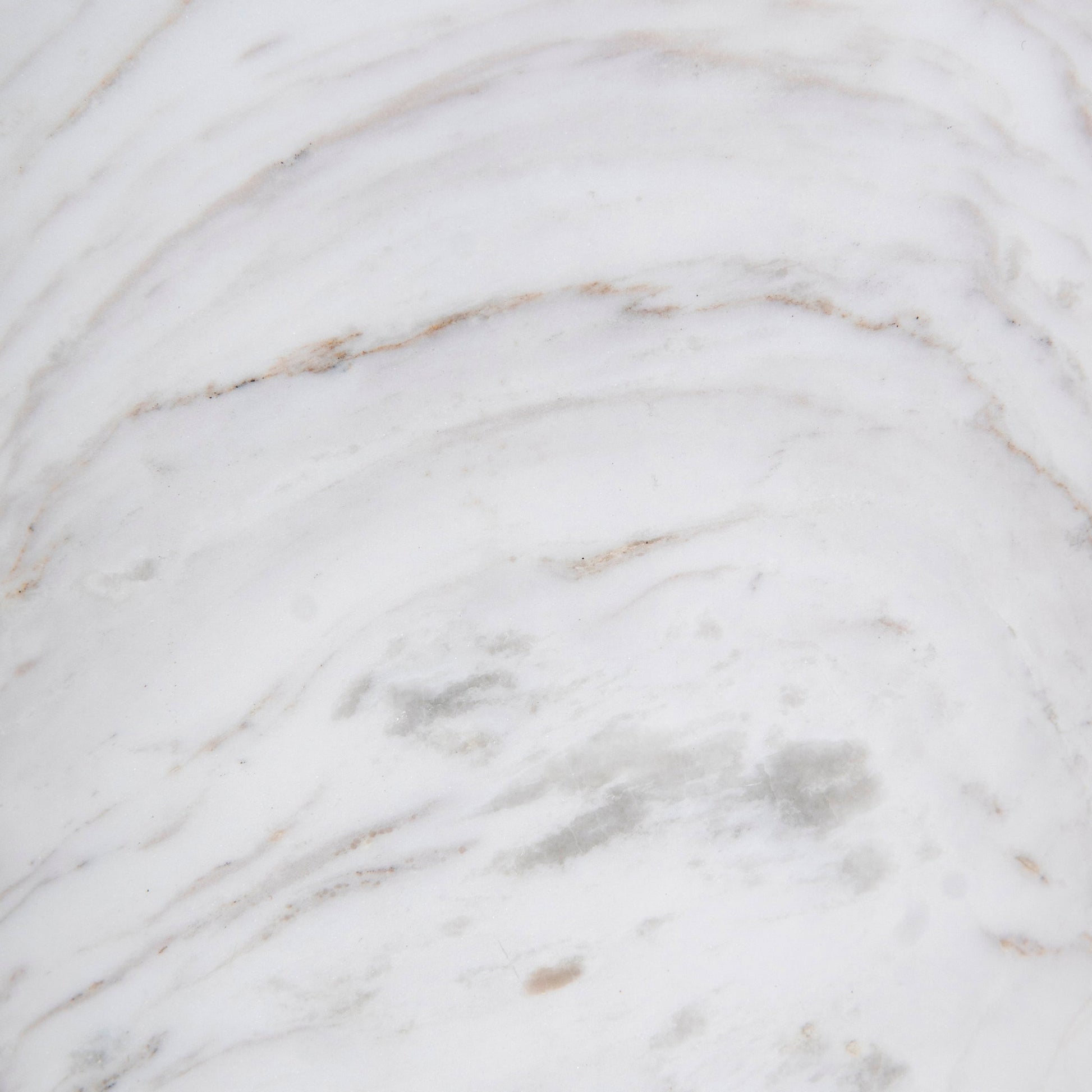45cm Brushed Gold Side Table - Carrara Marble
