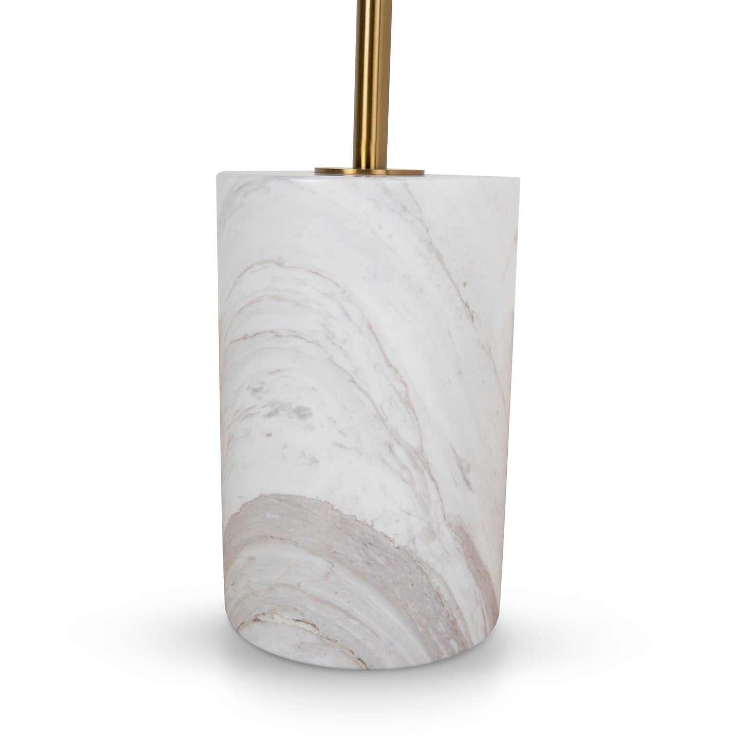 45cm Brushed Gold Side Table - Carrara Marble