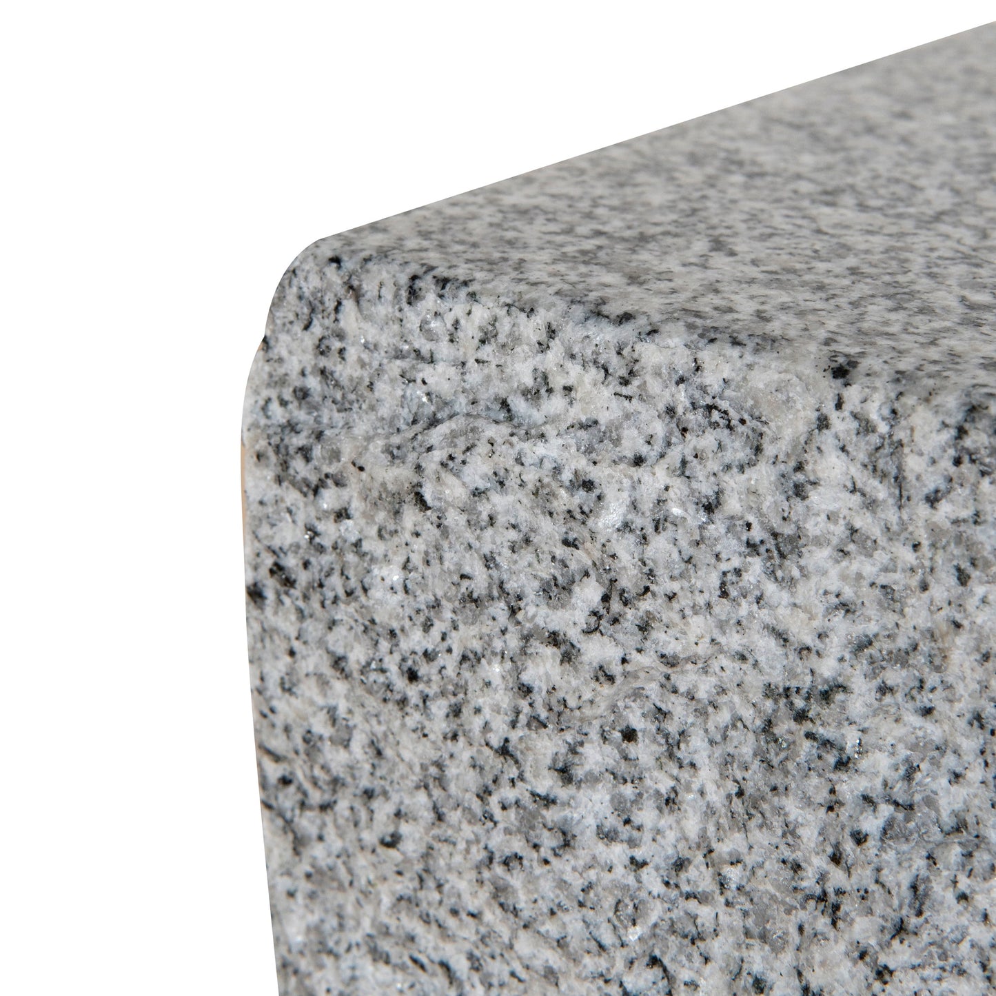 45 cm Brushed Gold Side Table - Faceted Granite Marble
