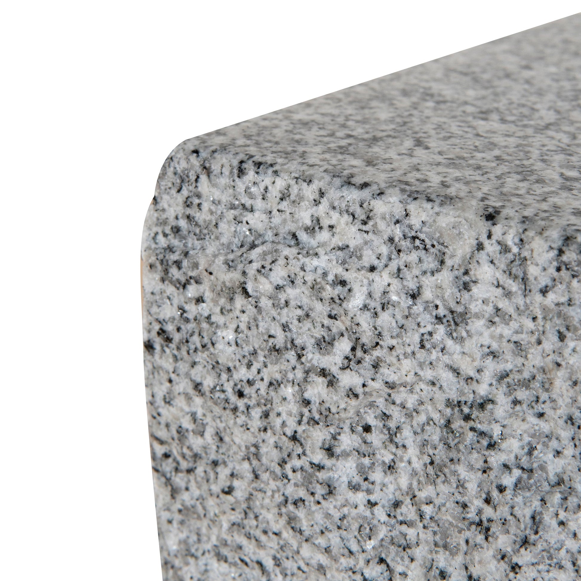 45 cm Brushed Gold Side Table - Faceted Granite Marble