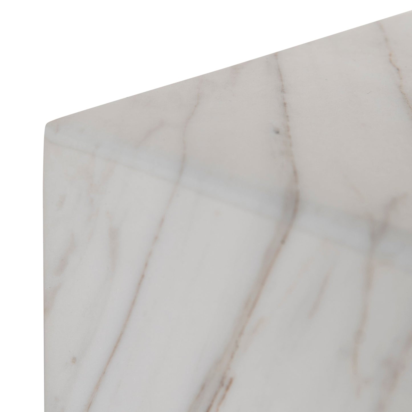 45cm Brushed Gold Side Table - Carrara Marble