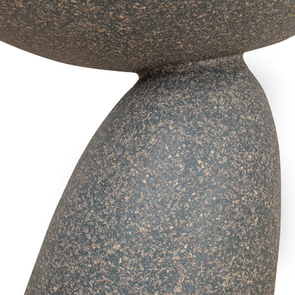 60cm Fibre Glass Side Table - Charcoal Latte