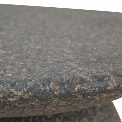 42cm Fibre Glass Side Table - Charcoal Latte