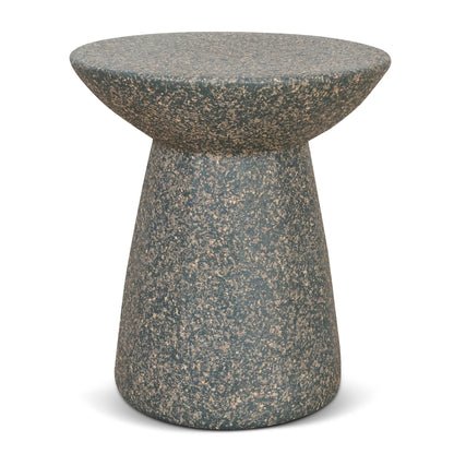 42cm Fibre Glass Side Table - Charcoal Latte