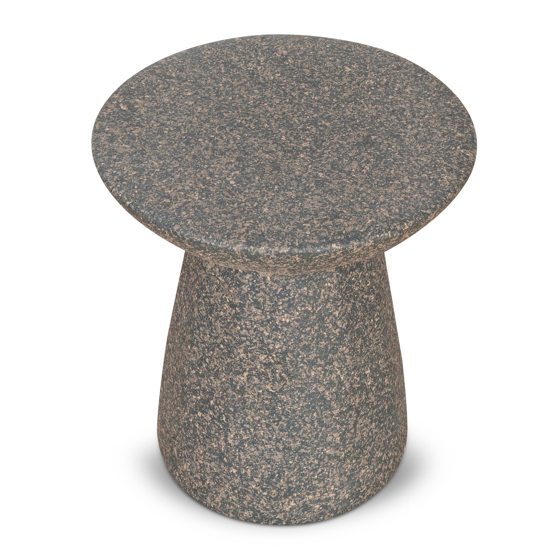 42cm Fibre Glass Side Table - Charcoal Latte
