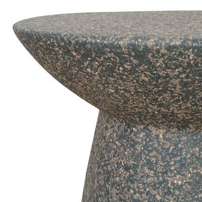42cm Fibre Glass Side Table - Charcoal Latte