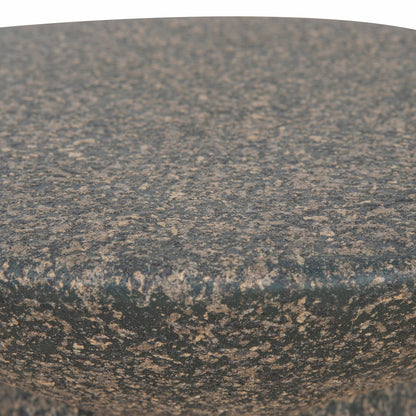 42cm Fibre Glass Side Table - Charcoal Latte