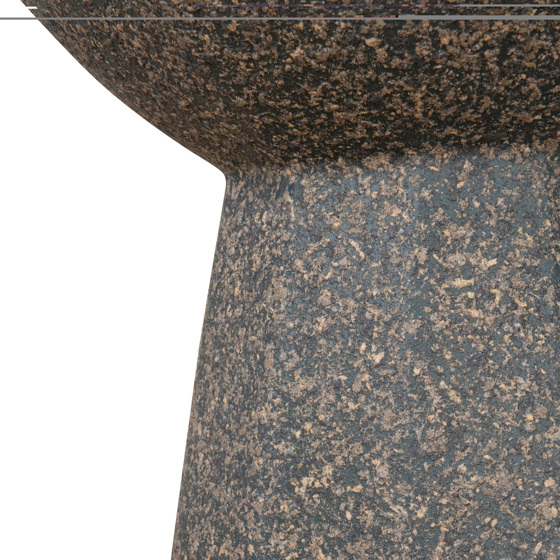 42cm Fibre Glass Side Table - Charcoal Latte