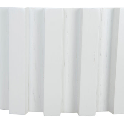 50cm Round Side Table - Full White