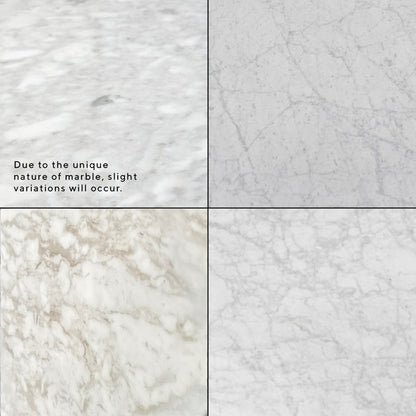 1.5m White Marble Console Table - Black