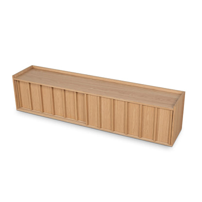 2m Wooden TV Entertainment Unit - Natural