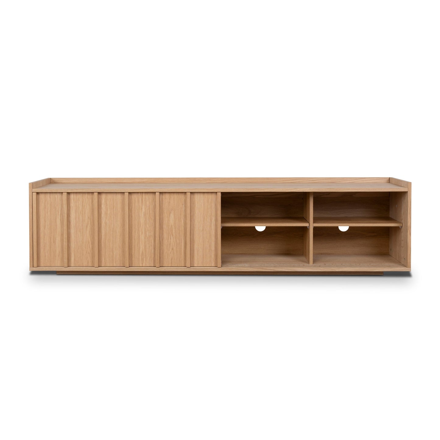2m Wooden TV Entertainment Unit - Natural