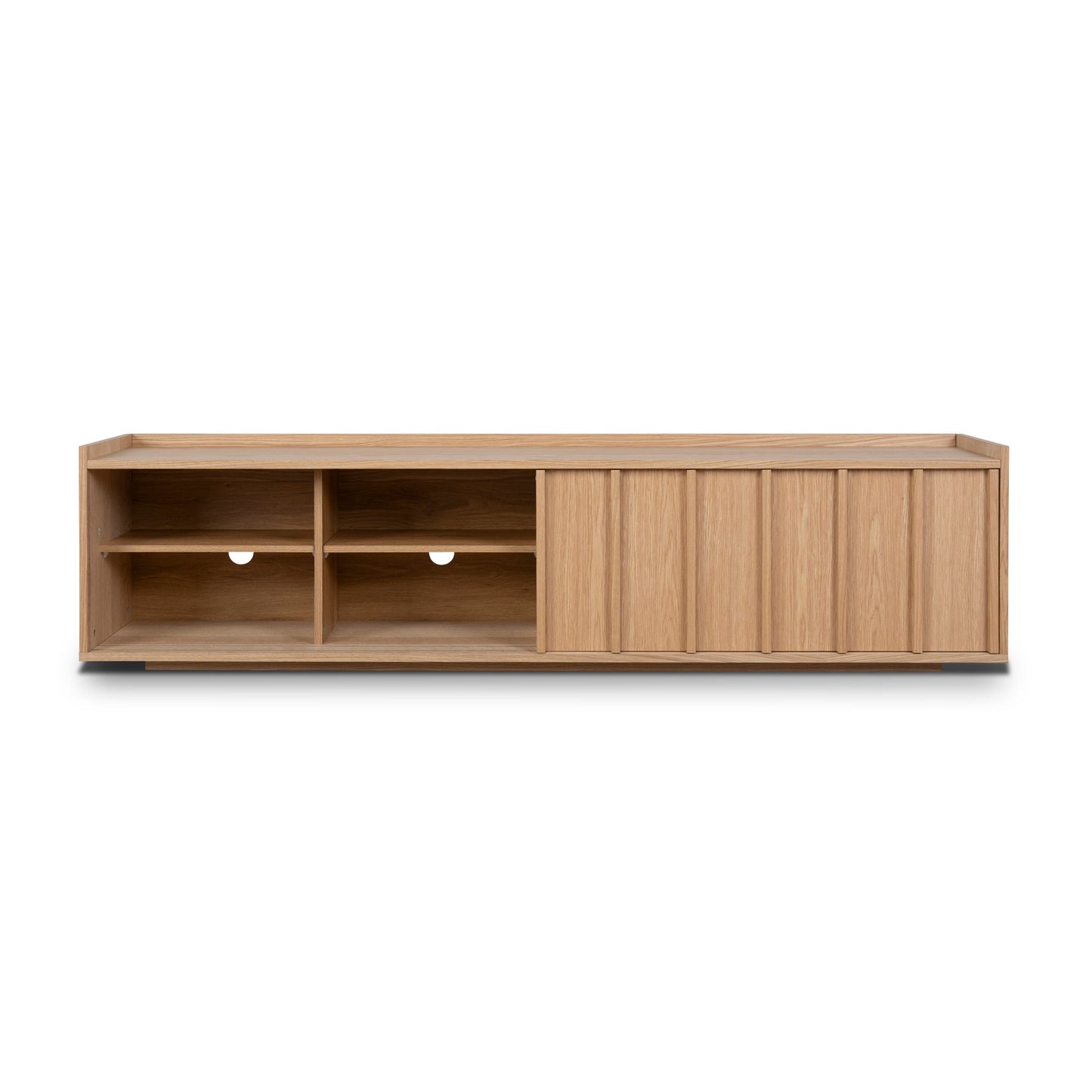2m Wooden TV Entertainment Unit - Natural