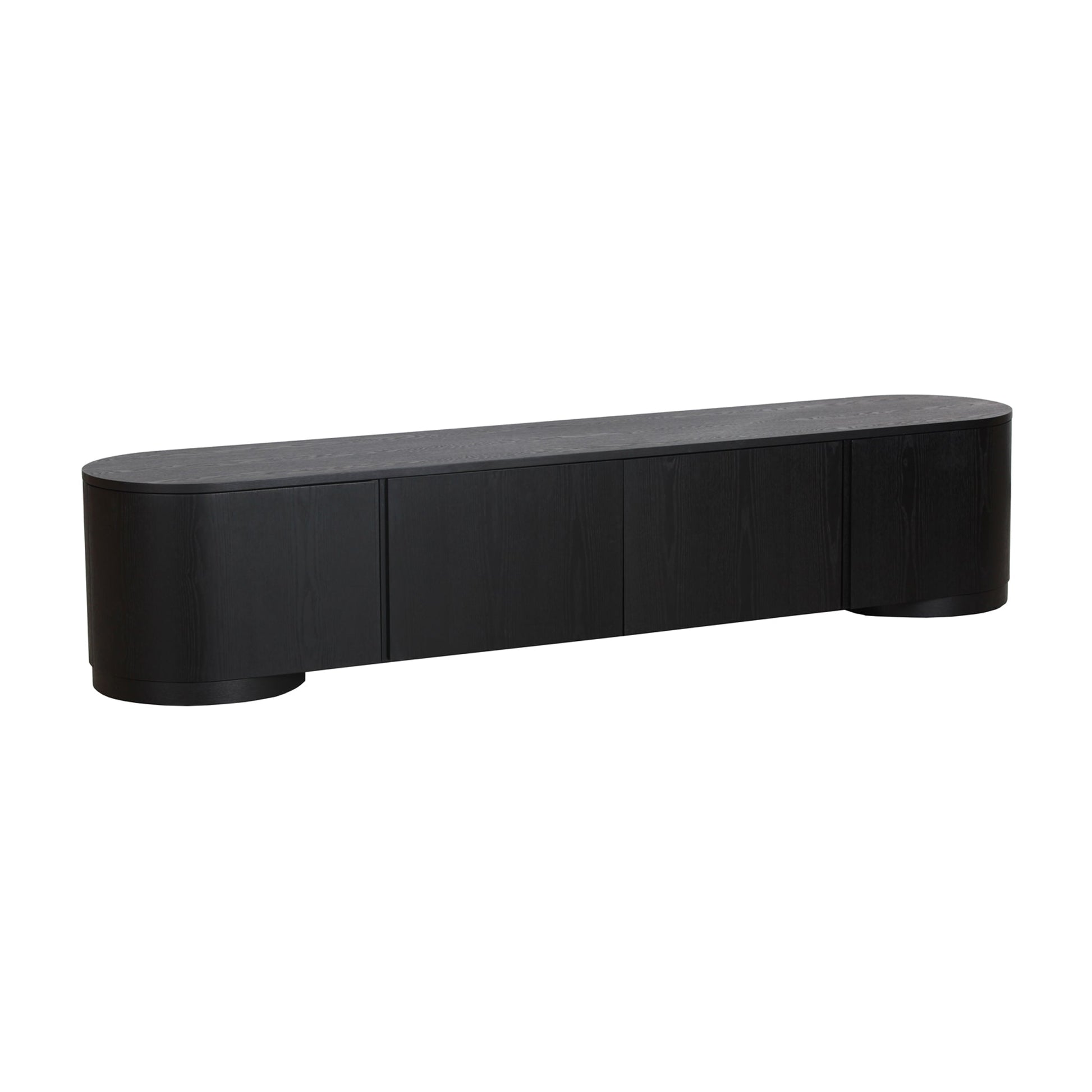 2.2m TV Entertainment Unit - Full Black