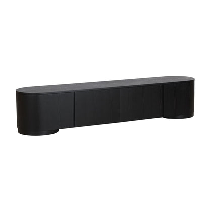2.2m TV Entertainment Unit - Full Black