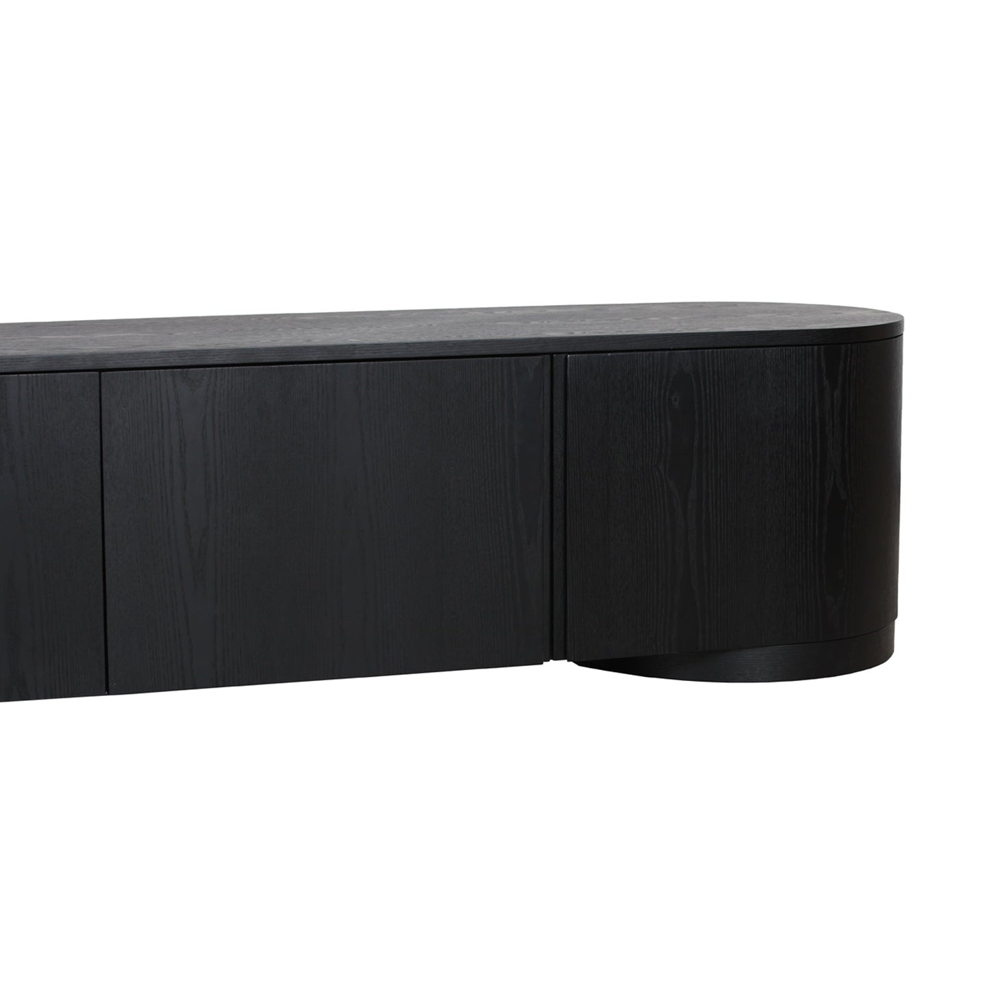 2.2m TV Entertainment Unit - Full Black