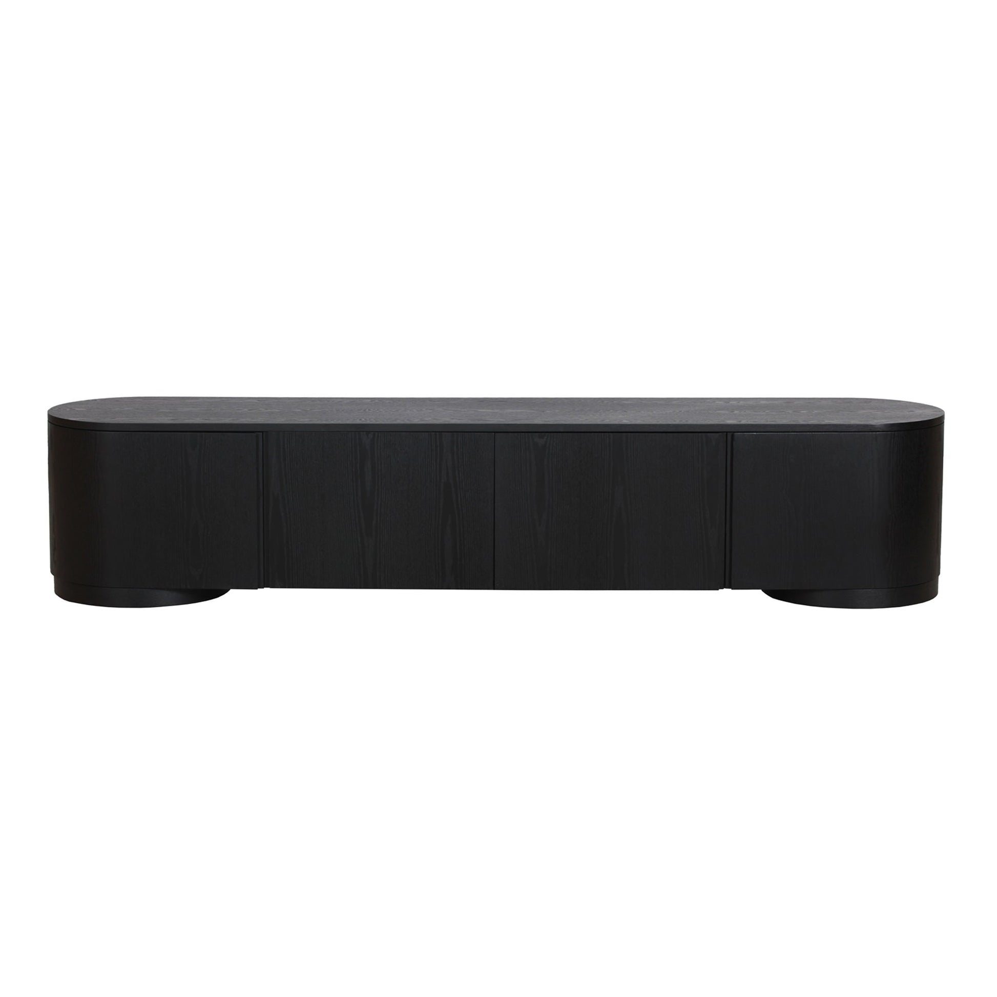 2.2m TV Entertainment Unit - Full Black