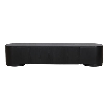 2.2m TV Entertainment Unit - Full Black