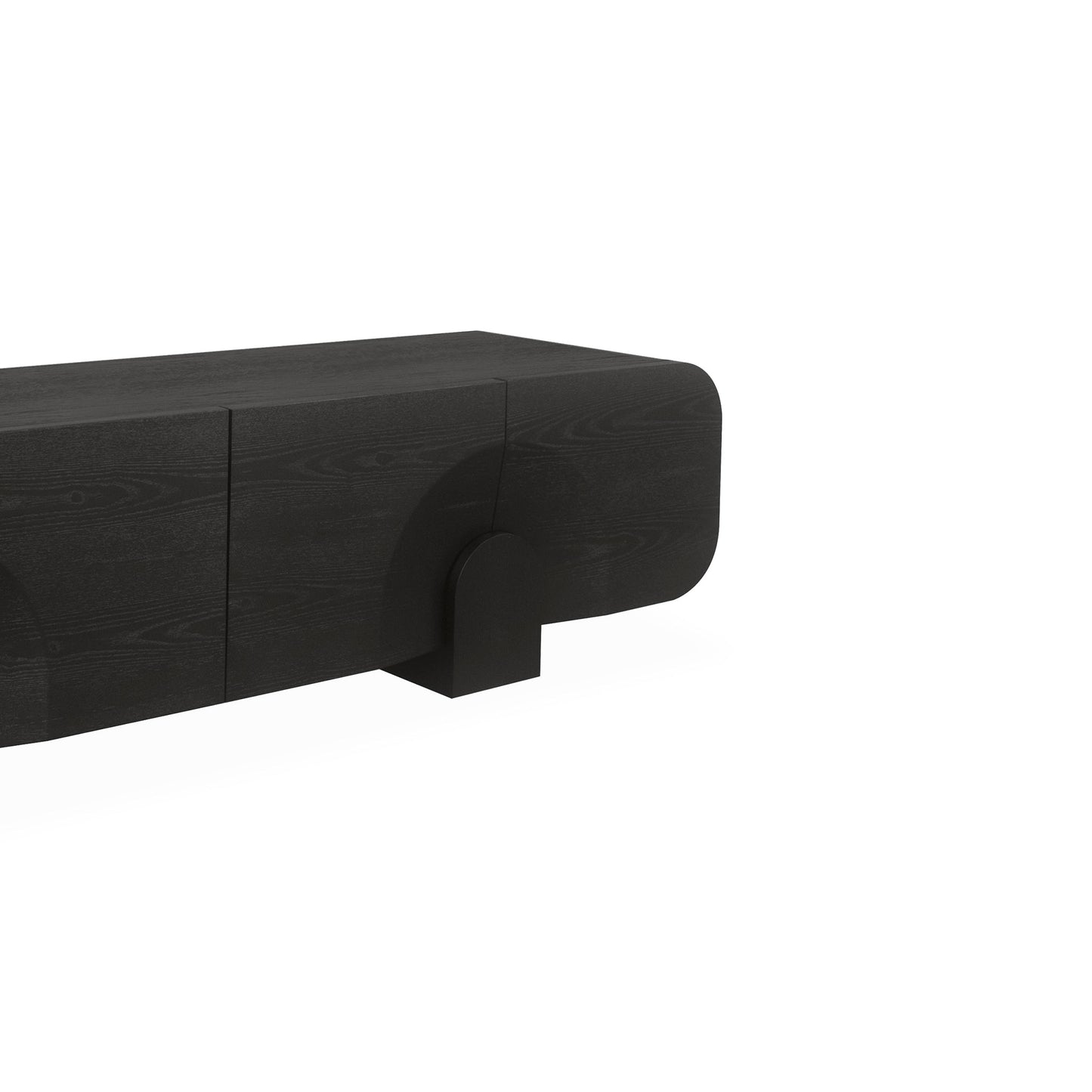 2.2m TV Entertainment Unit - Textured Espresso Black