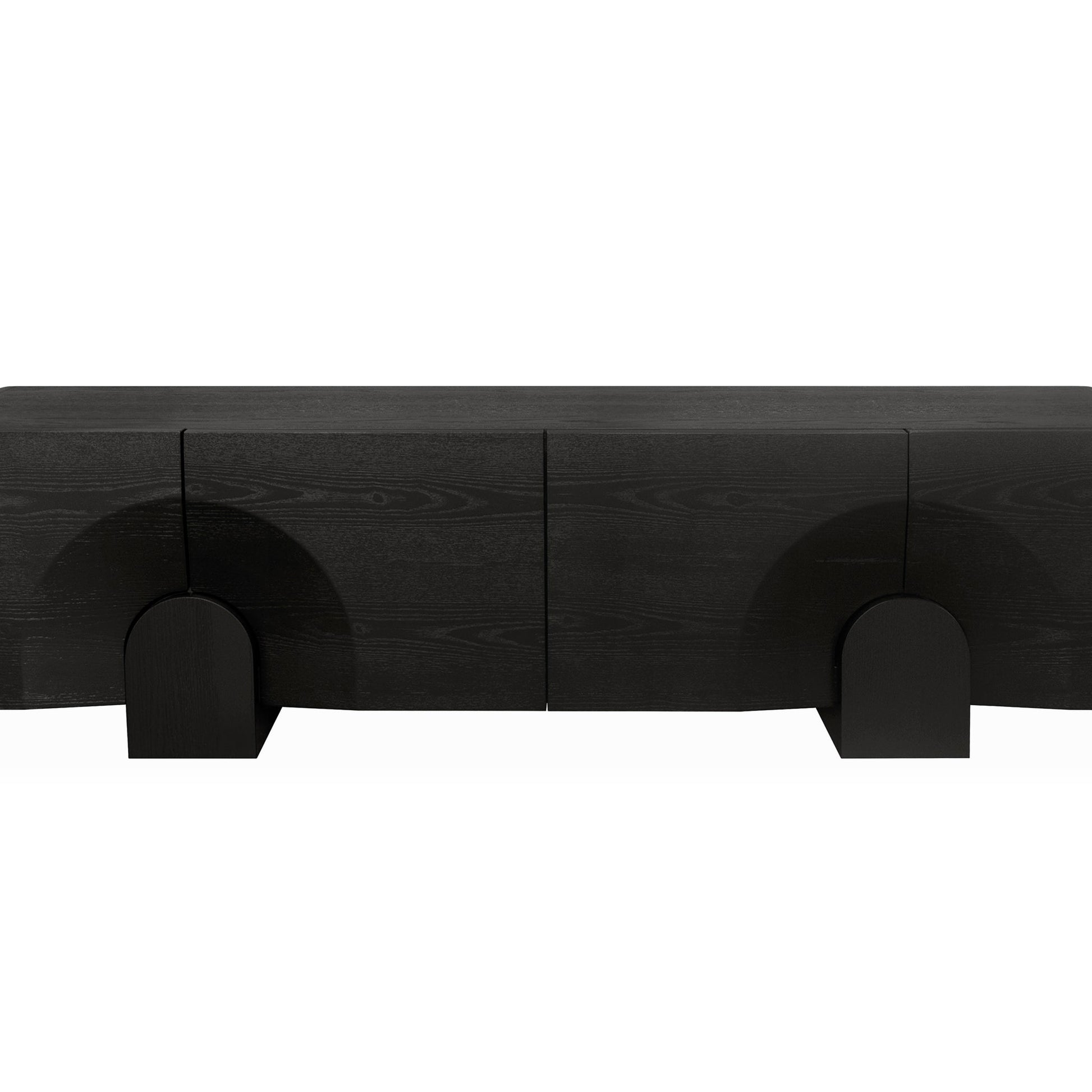 2.2m TV Entertainment Unit - Textured Espresso Black